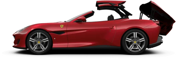 Red Ferrari Portofino Convertible Open Roof PNG