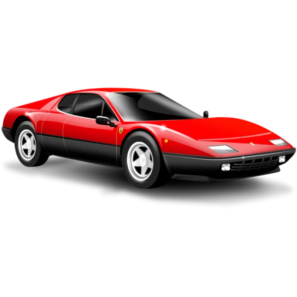 Red Ferrari Sports Car PNG Transparent Background