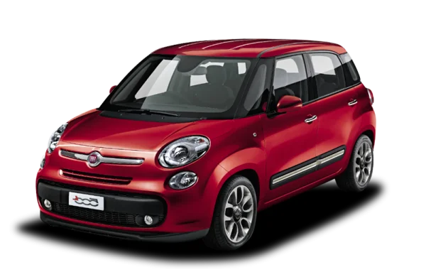 Red Fiat 500L Car Transparent PNG