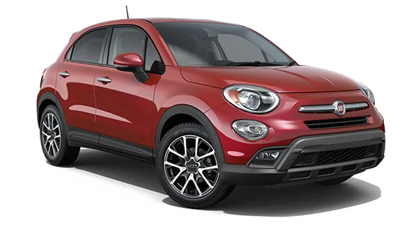 Red Fiat 500X Car PNG Transparent Background