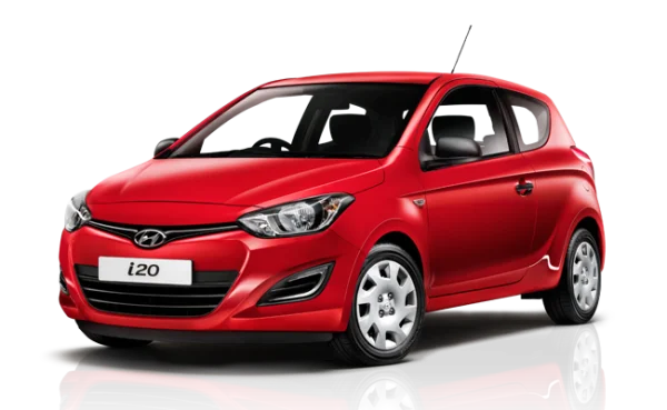 Red Hyundai i20 Car PNG Transparent Background