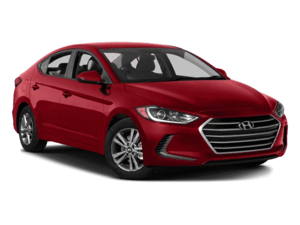 Red Hyundai Elantra Sedan PNG Transparent