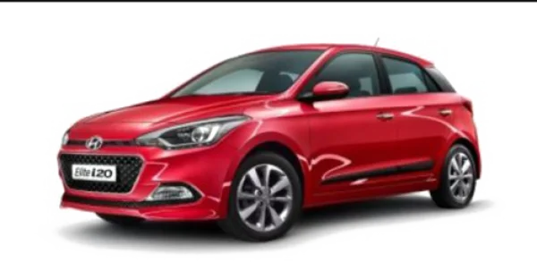 Red Hyundai i20 Car PNG Transparent Background