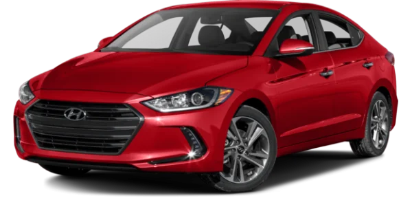 Red Hyundai Elantra Car PNG Transparent Background