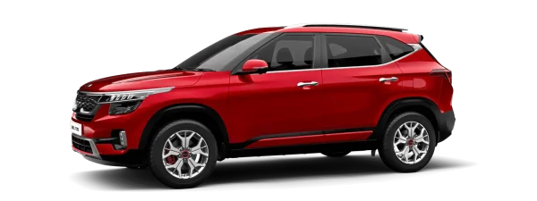 Red Kia Seltos Car PNG Transparent Background