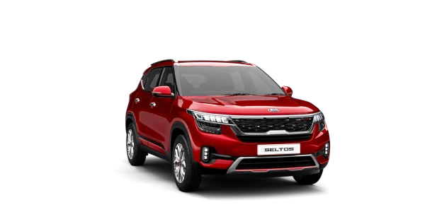 Red Kia Seltos SUV Transparent Background