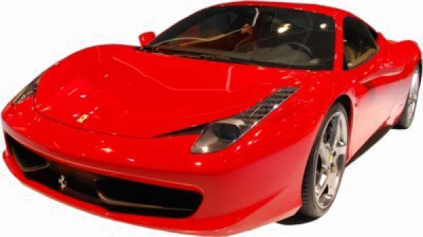 Red Ferrari Sports Car PNG Transparent Background