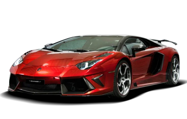 Red Lamborghini Aventador Sports Car PNG Transparent