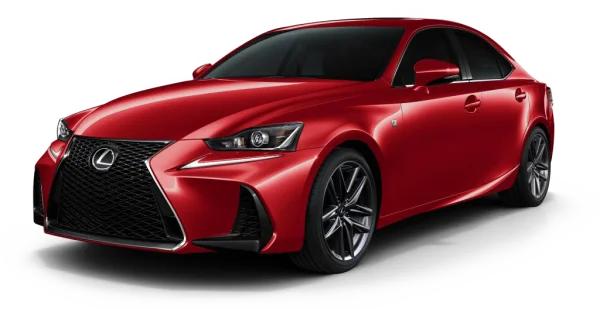 Red Lexus Luxury Sedan Car PNG Transparent Background