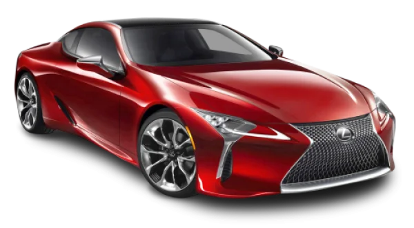 Red Lexus LC 500 Sports Car PNG Transparent Background