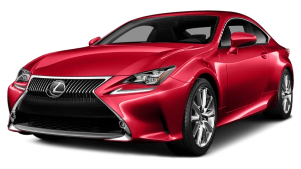 Red Lexus RC Coupe PNG Transparent Background
