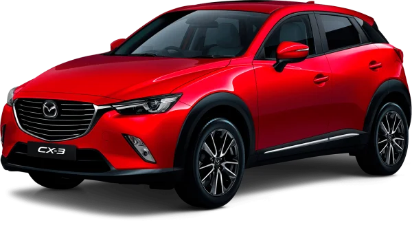 Red Mazda CX-3 Car PNG Transparent Background