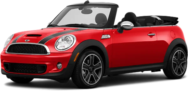 Red Mini Cooper Convertible PNG Transparent Background