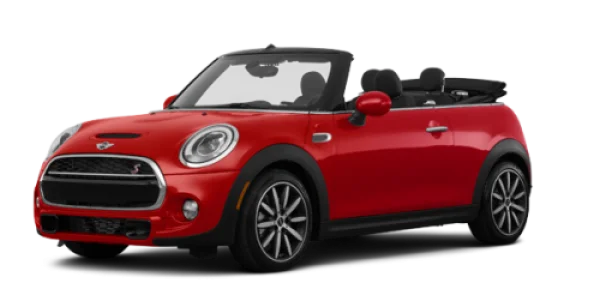 Red Mini Cooper Convertible Car PNG Transparent
