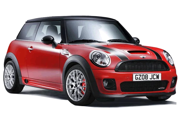 Red Mini Cooper Car PNG Transparent Background