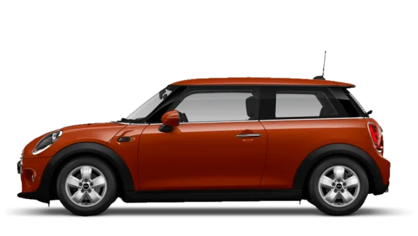 Orange Mini Cooper Car Transparent Background