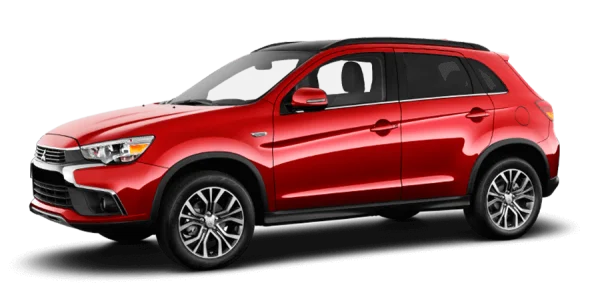Red Mitsubishi Outlander Sport SUV PNG Transparent Background