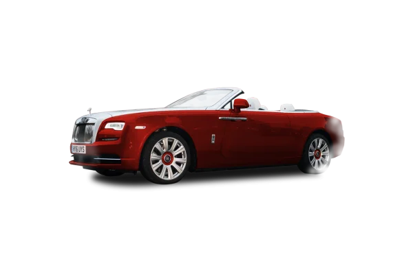 Luxury Red Rolls-Royce Dawn Convertible PNG