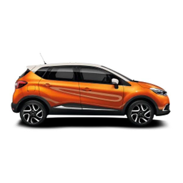 Orange and White Compact SUV PNG Transparent Background