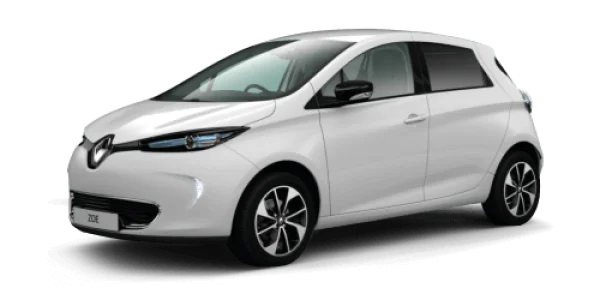 White Renault Zoe Car PNG Transparent Background