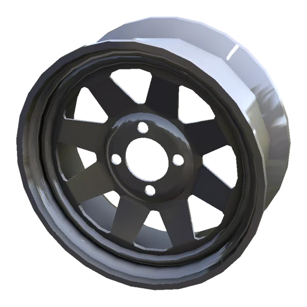 Dark Gray Car Wheel Rim PNG Transparent Background