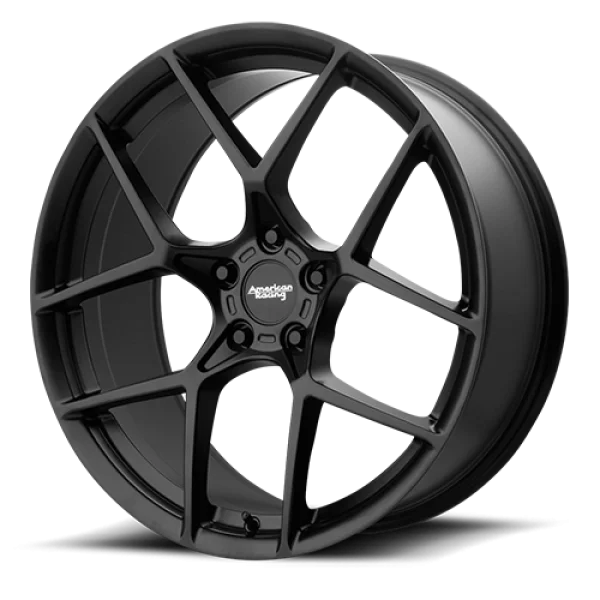 Black American Racing Car Wheel PNG Transparent Background
