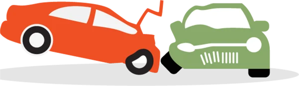Two Cartoon Cars Collision PNG Transparent Background