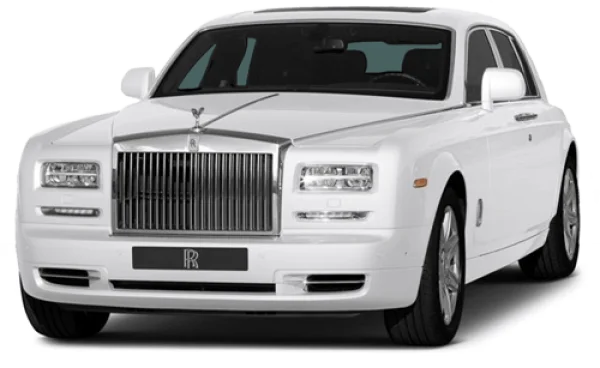 White Rolls Royce Phantom PNG Transparent Background