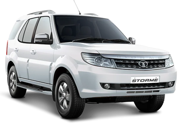 White Tata Safari Storme SUV PNG Transparent Background