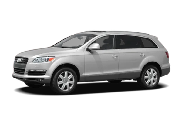 Silver Audi Q7 SUV PNG Transparent Background