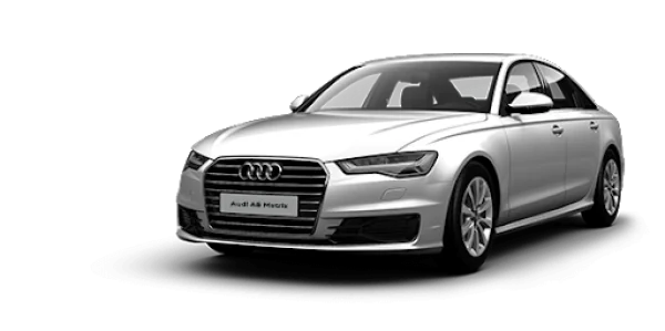 White Audi A6 Sedan PNG Transparent Background