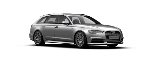 Silver Audi A6 Avant PNG Transparent Background