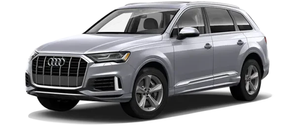 Silver Audi Q7 SUV PNG Transparent Background