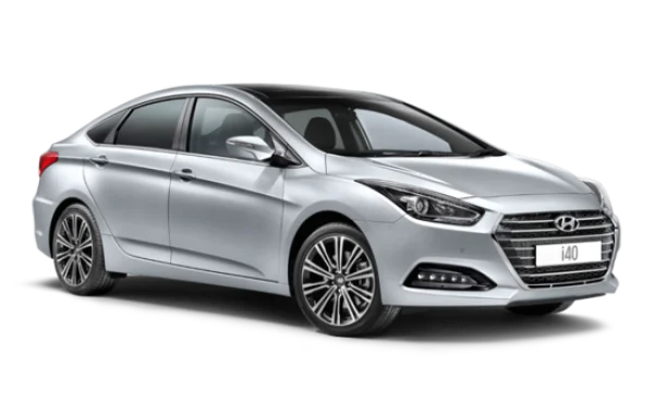 Silver Hyundai i40 Car PNG Transparent Background