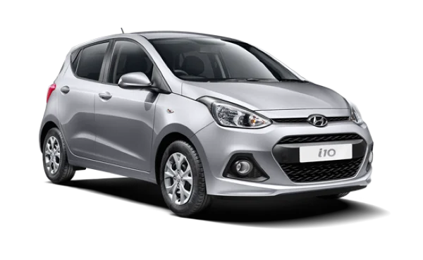 Silver Hyundai i10 Car PNG Transparent Background
