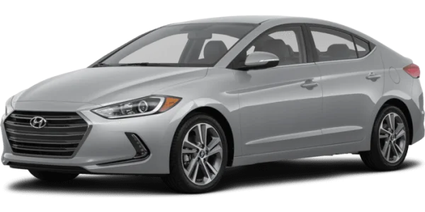 Silver Hyundai Elantra Car PNG Transparent Background
