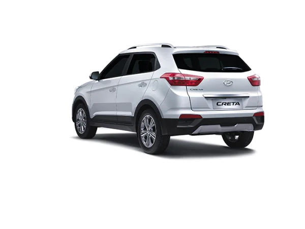 White Hyundai Creta SUV Car PNG Transparent Background