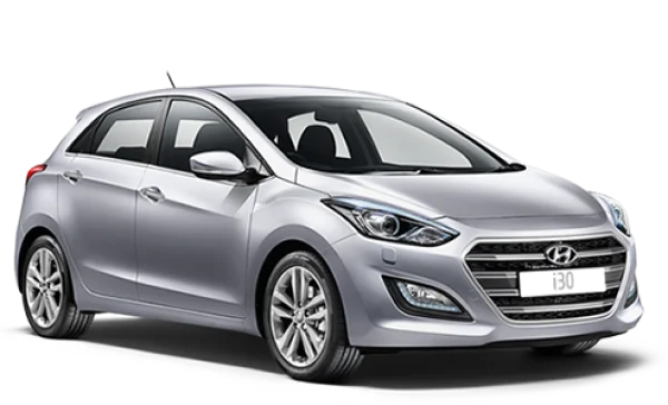Silver Hyundai i30 Car PNG Transparent Background