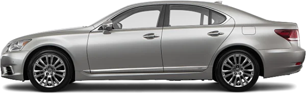 Silver Luxury Sedan Car PNG Transparent Background