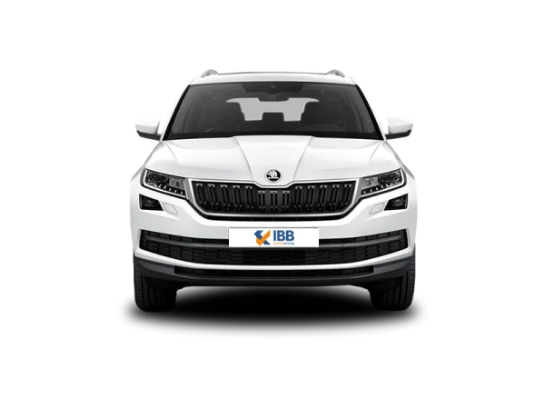 White SUV Front View PNG with IBB Logo