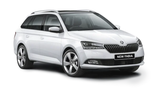 White Skoda Fabia Wagon PNG Transparent Background
