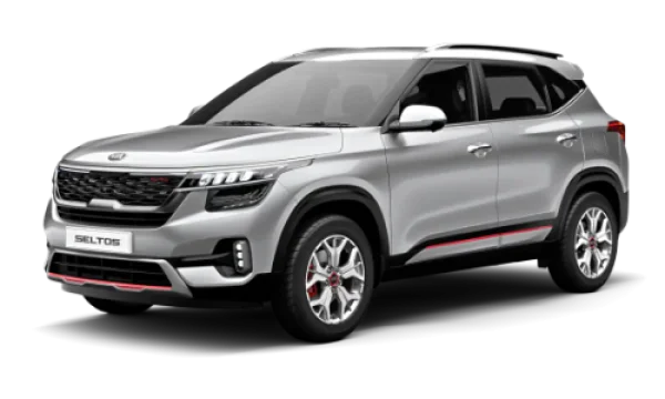 Kia Seltos Silver SUV PNG Transparent Background