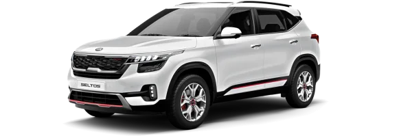 White Kia Seltos SUV PNG Transparent Background