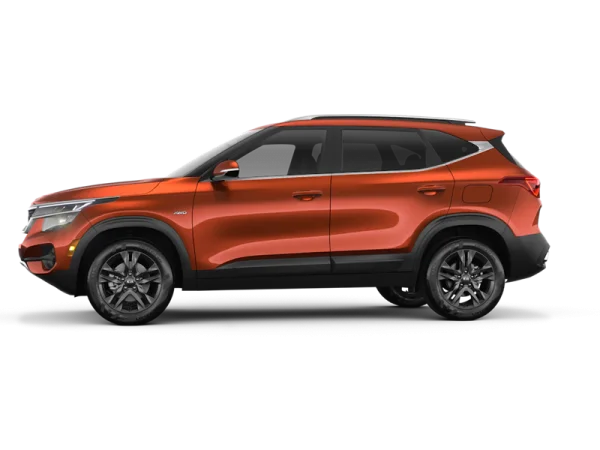 Orange Kia Seltos SUV PNG Transparent Background