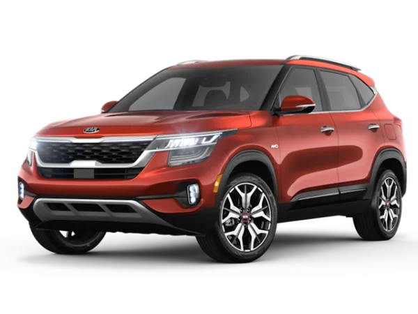 Red Kia Seltos SUV Transparent Background