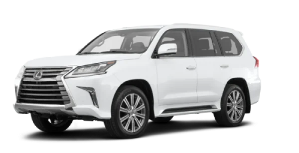 White Lexus LX SUV PNG Transparent Background
