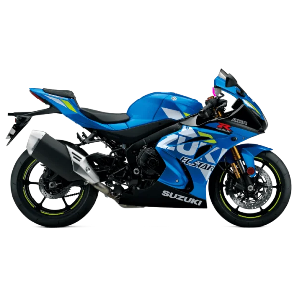 Blue Suzuki GSX-R Sport Motorcycle PNG Transparent