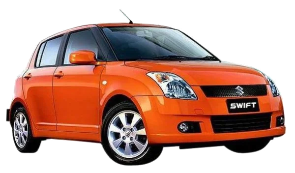 Orange Suzuki Swift Car PNG Transparent Background