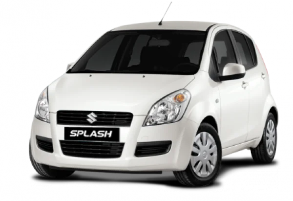 White Suzuki Splash Car PNG Transparent Background
