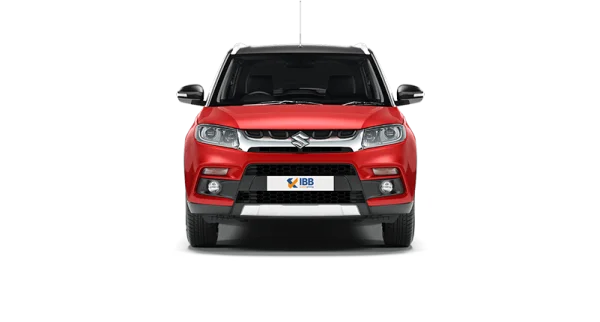 Red Suzuki Brezza Car Front View PNG